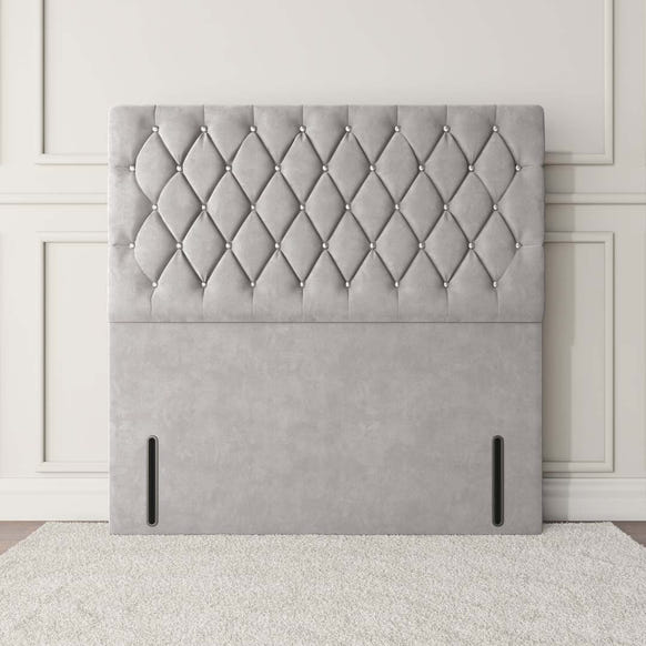 Moscow Floor Standing Headboard - Seal Grey Naples