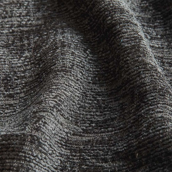 Lisbon Ottoman Storage Box - Charcoal Chenille