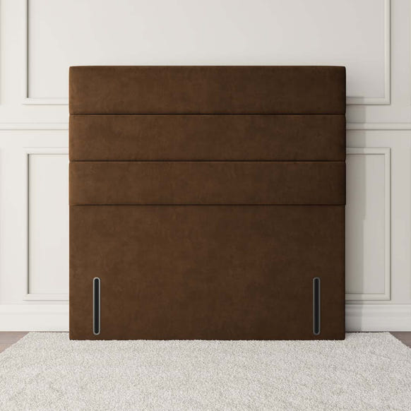Athens Floor Standing Headboard - Mocca Plush Velvet