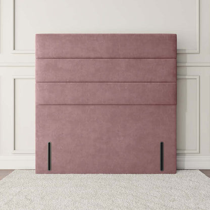 Athens Floor Standing Headboard - Pink Plush Velvet