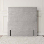 Athens Floor Standing Headboard - Silver Plush Velvet