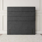 Athens Floor Standing Headboard - Steel Plush Velvet