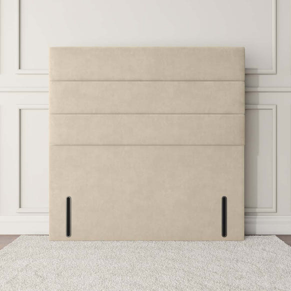Athens Floor Standing Headboard - Cream Chenille
