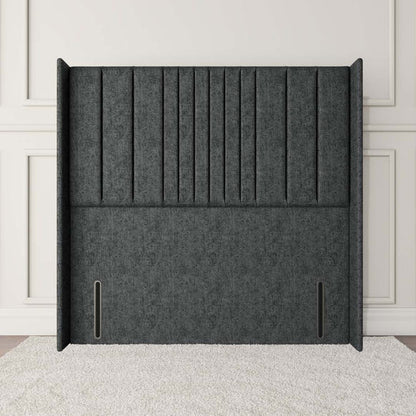 Cambridge Wingback Floor Standing Headboard - Charcoal Chenille