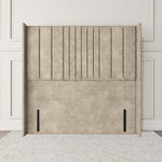 Cambridge Wingback Floor Standing Headboard - Almond Coniston
