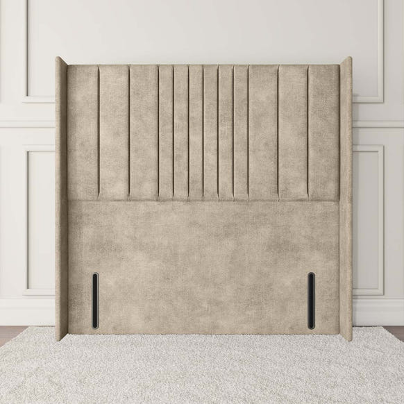 Cambridge Wingback Floor Standing Headboard - Almond Coniston