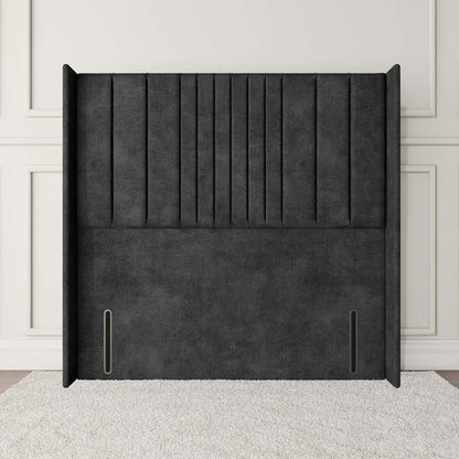 Cambridge Wingback Floor Standing Headboard - Charcoal Coniston