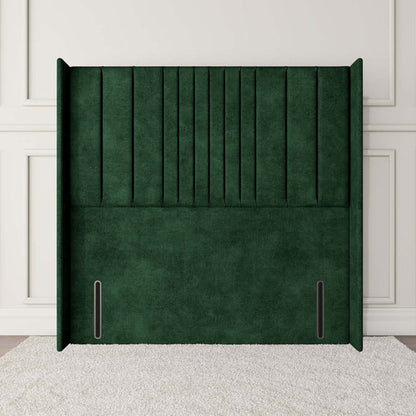Cambridge Wingback Floor Standing Headboard - Emerald Coniston