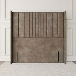 Cambridge Wingback Floor Standing Headboard - Mink Coniston