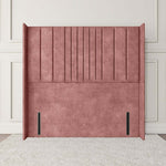 Cambridge Wingback Floor Standing Headboard - Pink Coniston