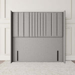 Cambridge Wingback Floor Standing Headboard - Silver Linoso