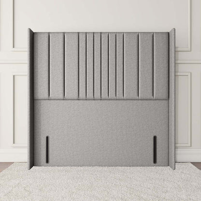 Cambridge Wingback Floor Standing Headboard - Silver Linoso