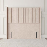 Cambridge Wingback Floor Standing Headboard - Cream Naples