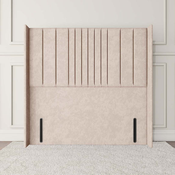 Cambridge Wingback Floor Standing Headboard - Cream Naples