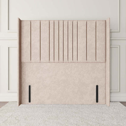 Cambridge Wingback Floor Standing Headboard - Cream Naples