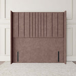 Cambridge Wingback Floor Standing Headboard - Mauve Naples