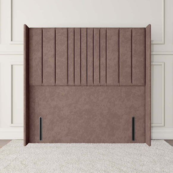 Cambridge Wingback Floor Standing Headboard - Mauve Naples