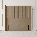 Cambridge Wingback Floor Standing Headboard - Mink Plush Velvet