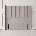 Cambridge Wingback Floor Standing Headboard - Seal Grey Naples