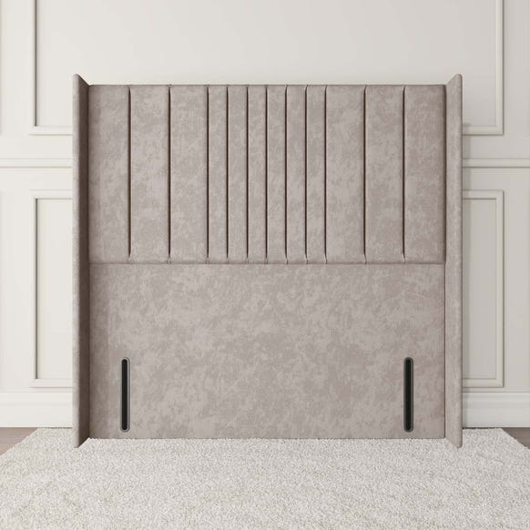 Cambridge Wingback Floor Standing Headboard - Seal Grey Naples