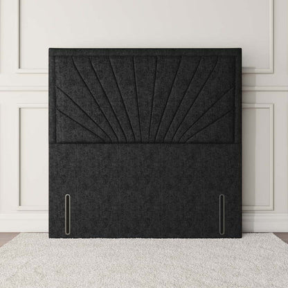 Casablanca Floor Standing Headboard - Black Chenille