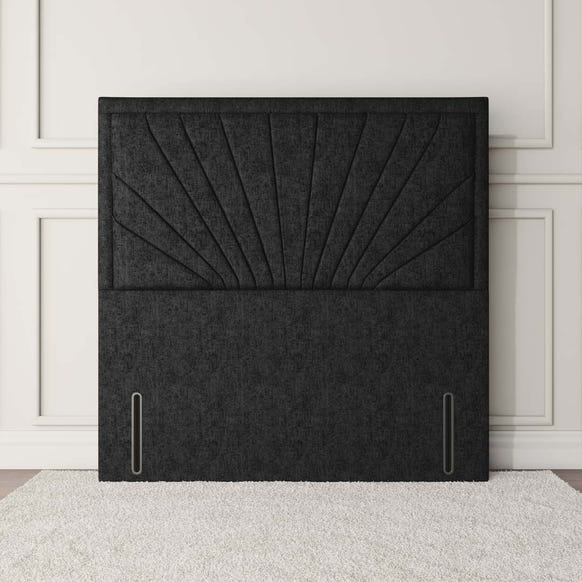 Casablanca Floor Standing Headboard - Black Chenille