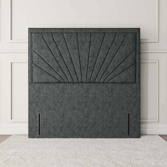 Casablanca Floor Standing Headboard - Charcoal Chenille