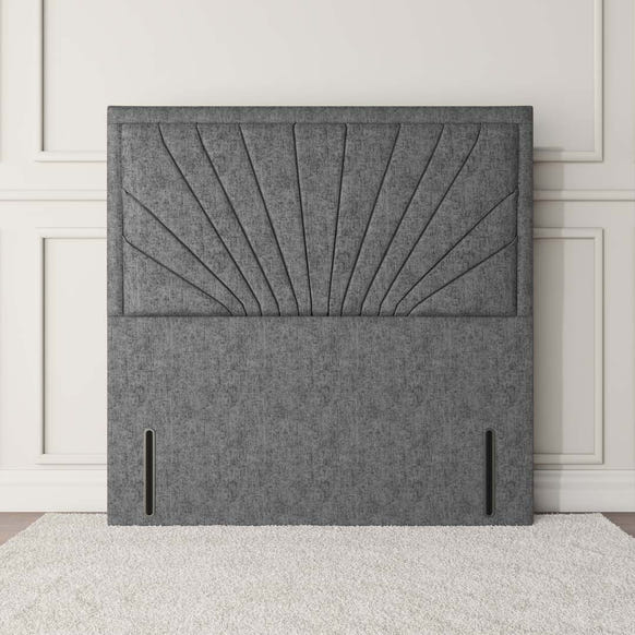 Casablanca Floor Standing Headboard - Silver Chenille