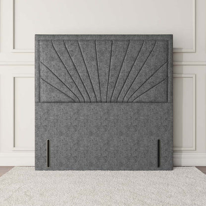 Casablanca Floor Standing Headboard - Silver Chenille