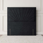 Casablanca Floor Standing Headboard - Black Plush Velvet