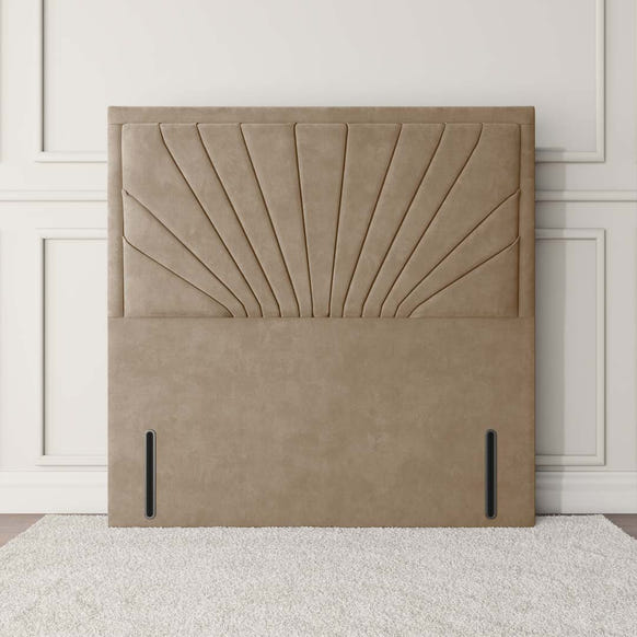 Casablanca Floor Standing Headboard - Mink Plush Velvet