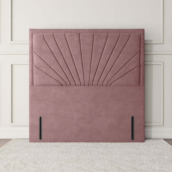 Casablanca Floor Standing Headboard - Pink Plush Velvet