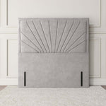 Casablanca Floor Standing Headboard - Silver Plush Velvet