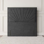 Casablanca Floor Standing Headboard - Steel Plush Velvet