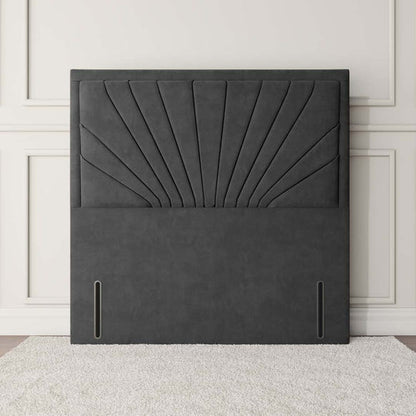 Casablanca Floor Standing Headboard - Steel Plush Velvet