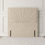 Fiji Sunrise Floor Standing Headboard - Cream Plush Velvet