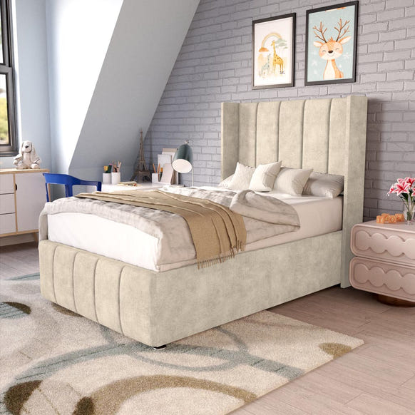 Cidra Kids Wingback Divan Bed - Almond Coniston