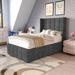 Cidra Kids Wingback Divan Bed - Charcoal Coniston