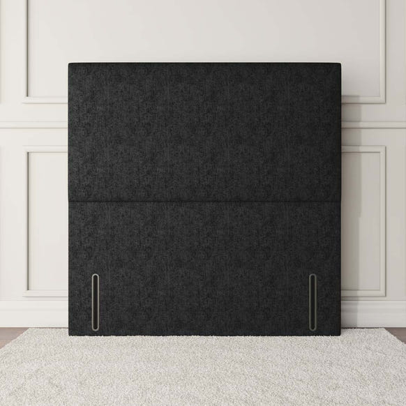 Dakar Floor Standing Headboard - Black Chenille
