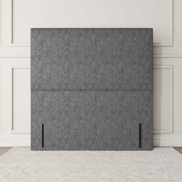 Dakar Floor Standing Headboard - Silver Chenille