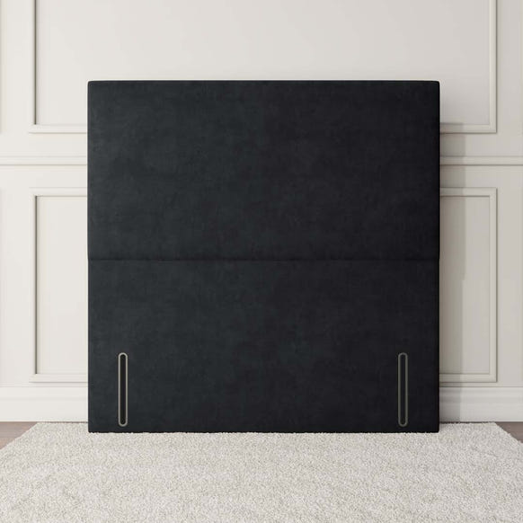 Dakar Floor Standing Headboard - Black Plush Velvet