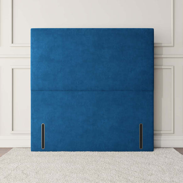 Dakar Floor Standing Headboard - Blue Plush Velvet