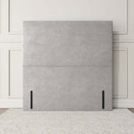 Dakar Floor Standing Headboard - Silver Plush Velvet
