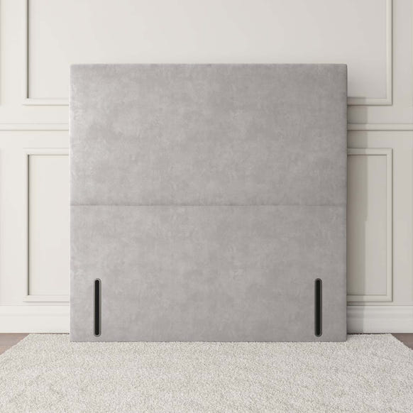 Dakar Floor Standing Headboard - Silver Plush Velvet