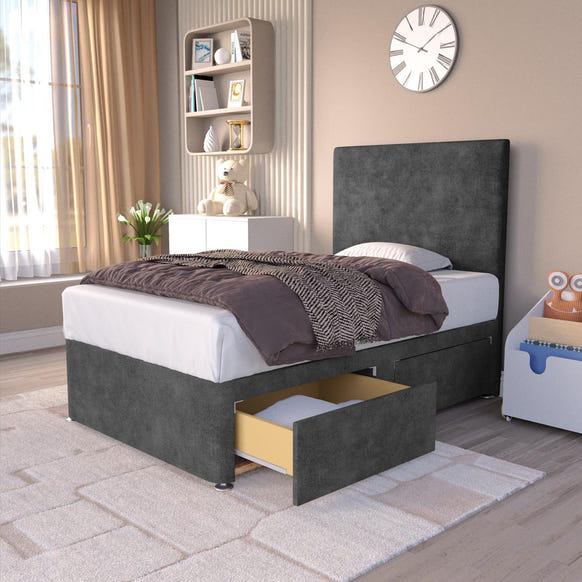 Dakar Kids Divan Bed - Charcoal Coniston