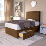 Dakar Kids Divan Bed - Mocca Plush Velvet