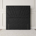 Fiji Sunrise Floor Standing Headboard - Black Chenille