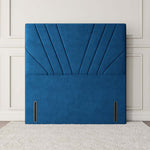 Fiji Sunrise Floor Standing Headboard - Blue Plush Velvet