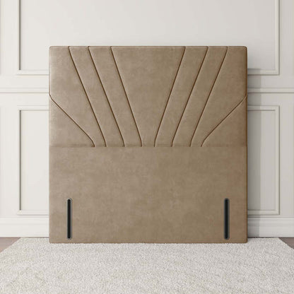 Fiji Sunrise Floor Standing Headboard - Mink Plush Velvet