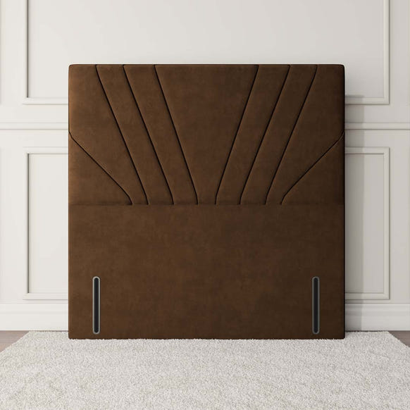 Fiji Sunrise Floor Standing Headboard - Mocca Plush Velvet
